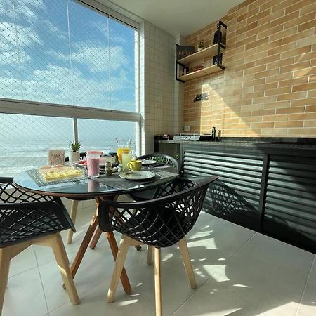 Ap Frente Mar Com Ar-Condicionado E Varanda Gourmet Mongaguá エクステリア 写真